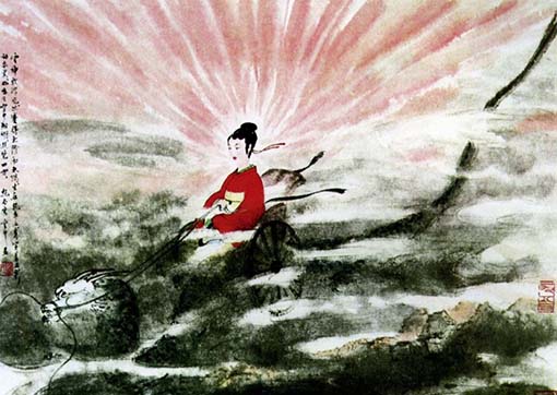 傅抱石《九歌图——云中君》.jpg