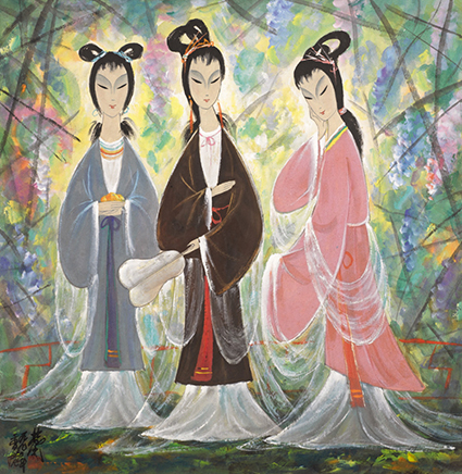林风眠作品欣赏 《仕女》.jpg