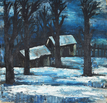 林风眠作品欣赏 《雪景》.jpg