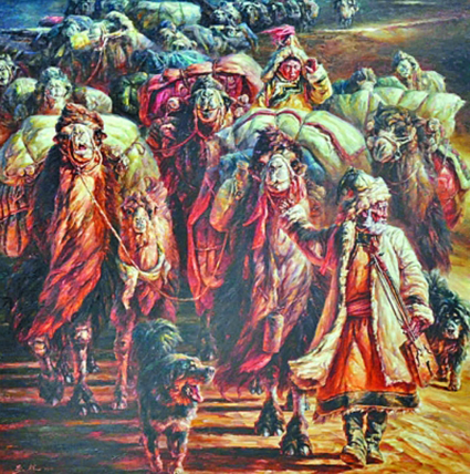 1556502051111073.jpg 驼铃响过毛乌素(油画) 白亚林.jpg