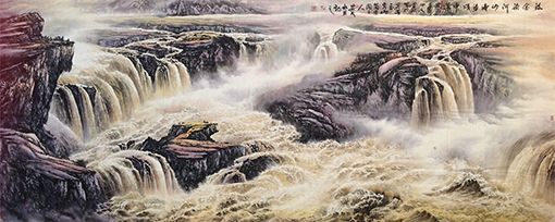 安茂水作品1《流金染河山涛湧颂中华》.jpg