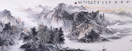安茂水作品4《山中渔家》.jpg