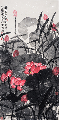 荷塘深处 2002年秋 (65x131cm).jpg