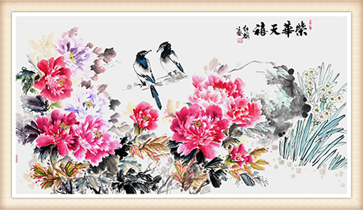 《荣华天禧》179cmX97cm刘红梅2016年作（价格：每平尺5600元）.png