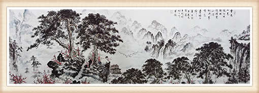 林大坤作品《山高水长》尺寸：240cmx81cm 价格：每平尺11000元.png