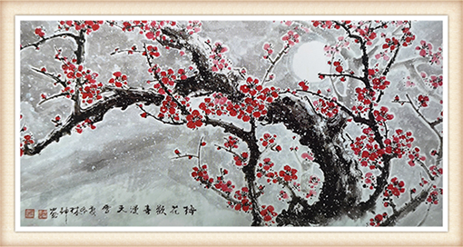 林大坤作品《迎春》尺寸：136.5cmx70cm 价格：每平尺11000元.png