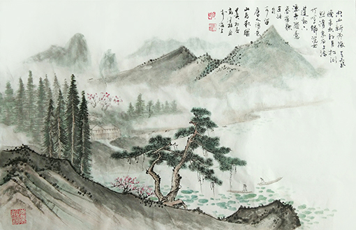 《唐人诗意·山居秋暝》规格：68×45cm己亥初春.jpg