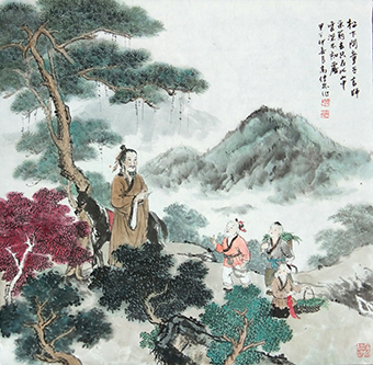 《松下问童子》规格：68x68cm 甲午仲春.jpg