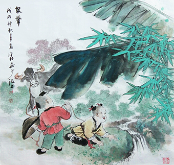 《听泉》规格：68x68cm 戊戍仲冬.jpg