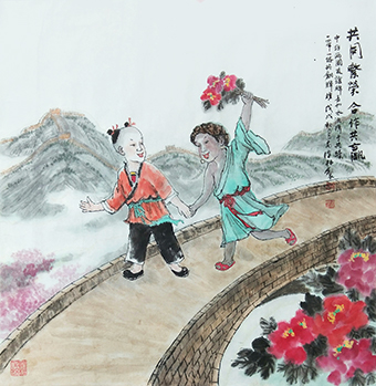 《一带一路友谊之桥》规格：68x68cm 戊戌秋月.jpg