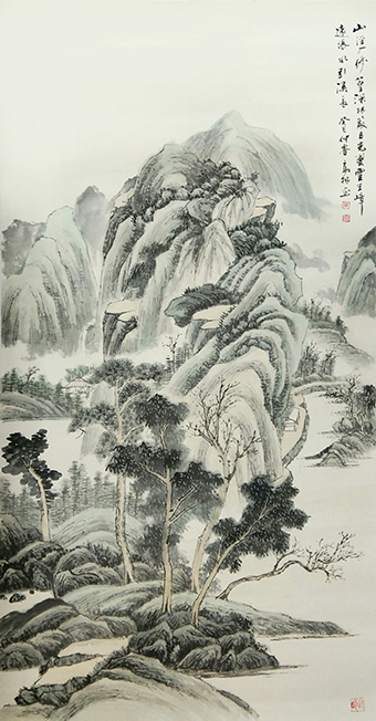 《夏云生嶂远》规格：102×53cm 癸已仲春.jpg