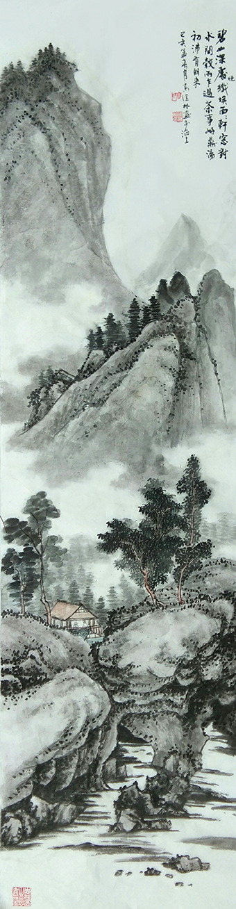 《碧山生处地》规格：138Ⅹ45cm 己亥孟春.jpg