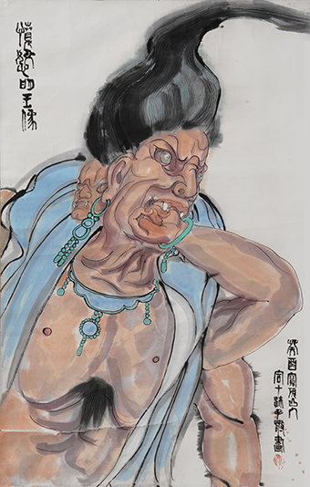 王麟生作品《愤怒明王像》规格：四尺全开.jpg