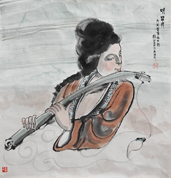 王麟生作品《吹笛女》规格：三尺斗方.jpg
