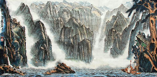 王麟生作品《长江巫峡波涛涌》规格：8尺全开.jpg