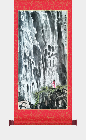 嵇宏才作品《与自然共鸣》(戊戌) 尺寸：100cm×50cm 价格：15800元一幅 .jpg