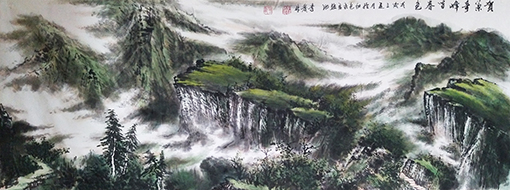 李发林作品《贺兰奇峰皆春色》规格：180cmx70cm.jpg