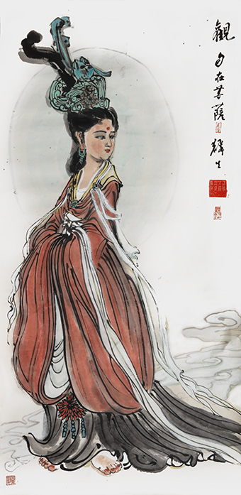 王麟生作品《观自在菩萨》规格：四尺全开.jpg