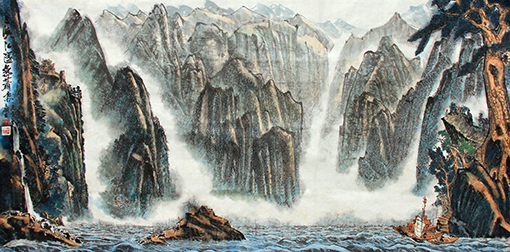 王麟生作品《长江巫峡波涛涌》规格：8尺全开.jpg