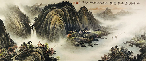 山含瑞气、水隐真龙 75cmx180cm.jpg