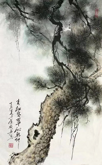轻松寒翠沁乾坤 68x90cm.jpg