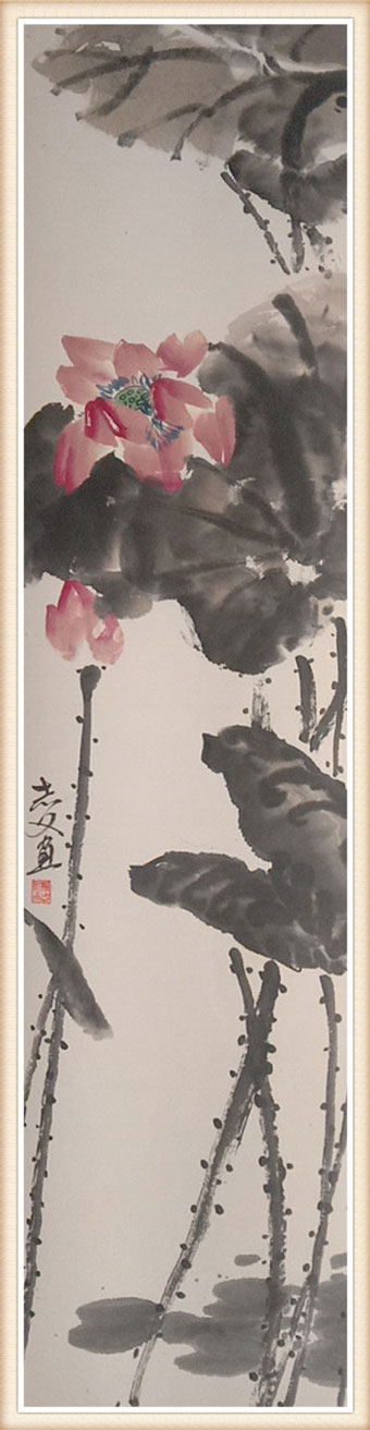 杨志文作品《荷花》尺寸：四尺对开-价格：每平尺36000元.jpg
