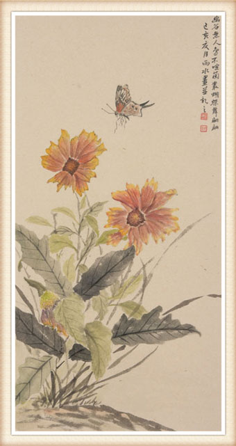 白承玲作品《蝶恋花-》尺寸：34cmx69cm-价格：6000元一幅.jpg