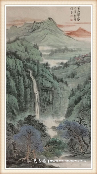 王继平作品《青山碧泉》规格：六尺--价格：二万.jpg