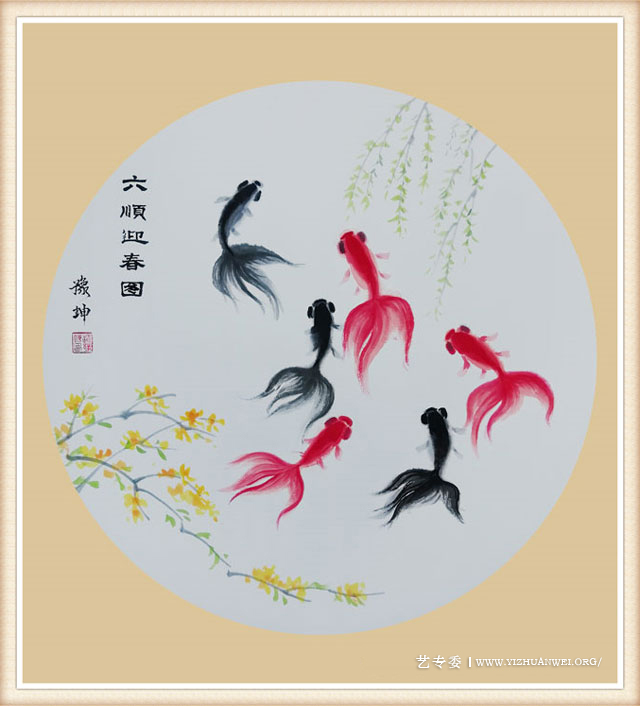 路豫坤作品《六顺迎春图》尺寸：斗方-价格：每平尺40000元——50000元.jpg