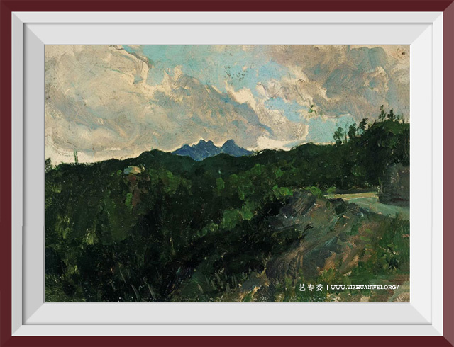 《远望井冈山》-规格：23cm×32.7cm.jpg
