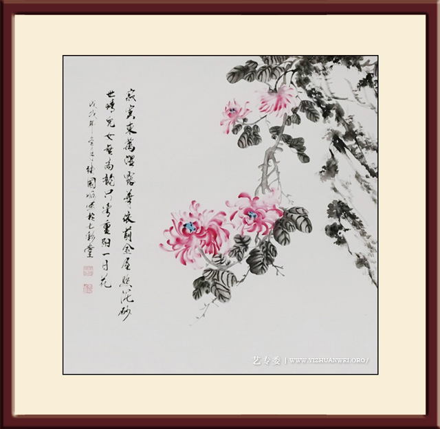 张国顺作品山菊图《只看重阳一支花》规格：80cmx80cm.价格18000一平尺.jpg