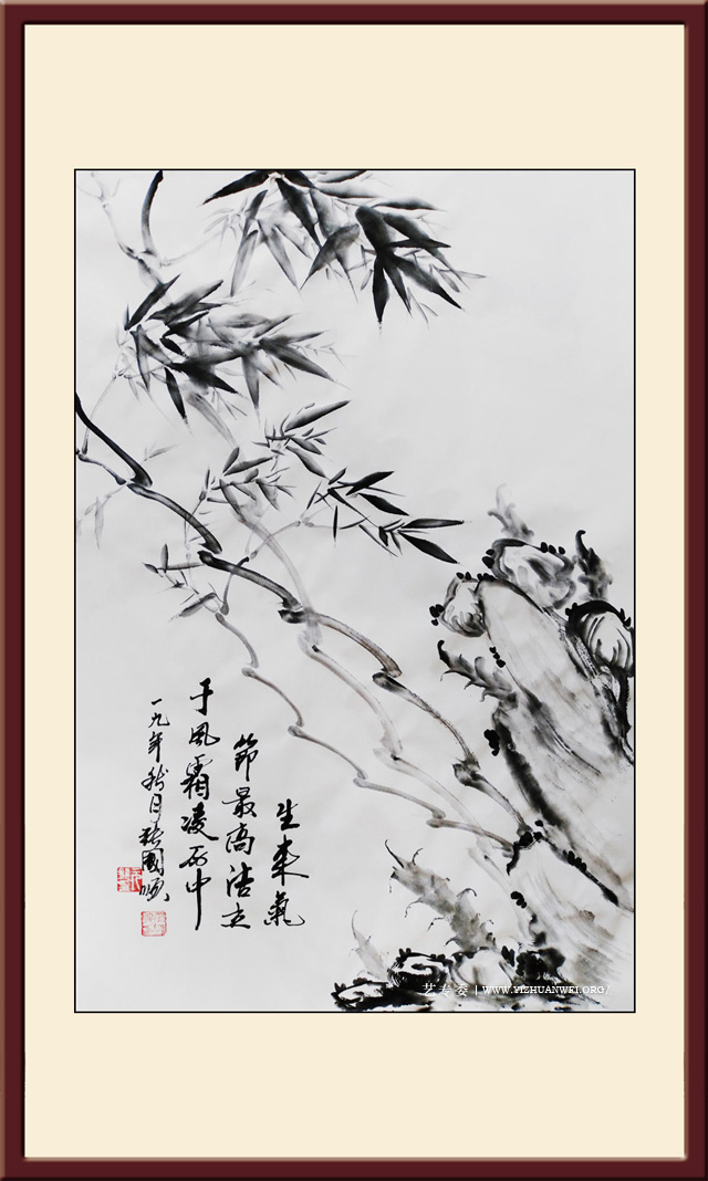 张国顺作品神农架写生.中华龙竹图《生来气节最高洁》规格：69cmx46cm.jpg