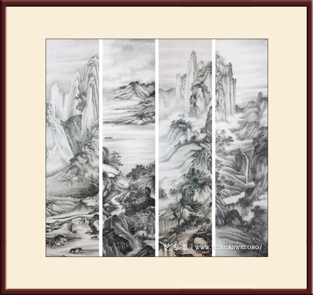 《春夏秋冬四条屏》规格：35cmx134cm-x4-价格：8000元.jpg