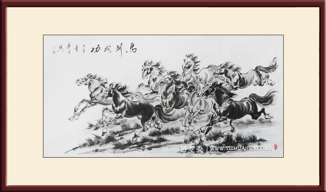 于华才作品《马到成功》尺寸：136cmx69cm-价格：每平尺30000元.jpg