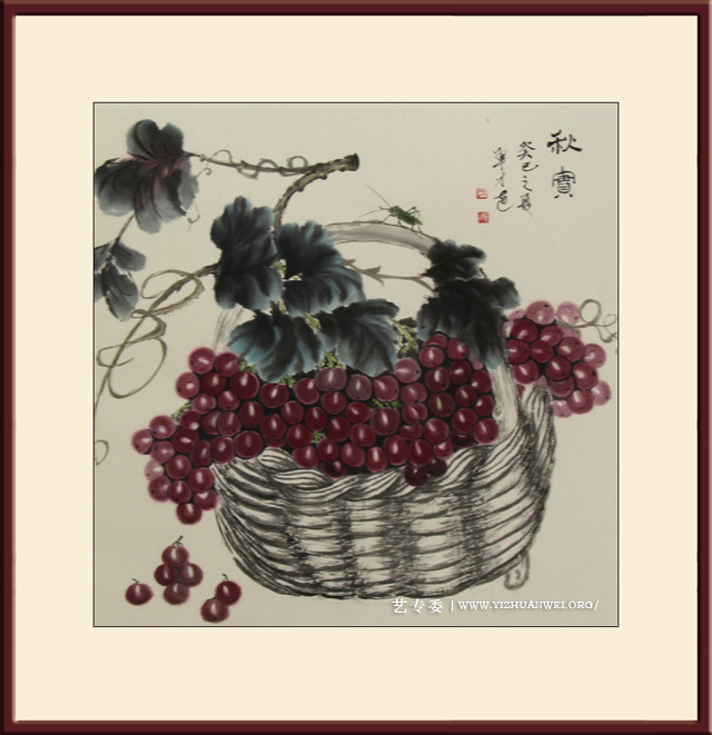 于华才作品《秋实》尺寸：68cmx69cm-价格：每平尺30000元.jpg