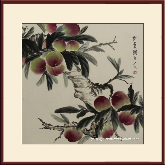 于华才作品《长寿图》尺寸：68cmx69cm-价格：每平尺30000元.jpg