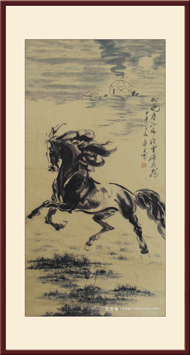 于华才作品-《-马到成功》尺寸：136cmx69cm-价格：每平尺30000元.jpg