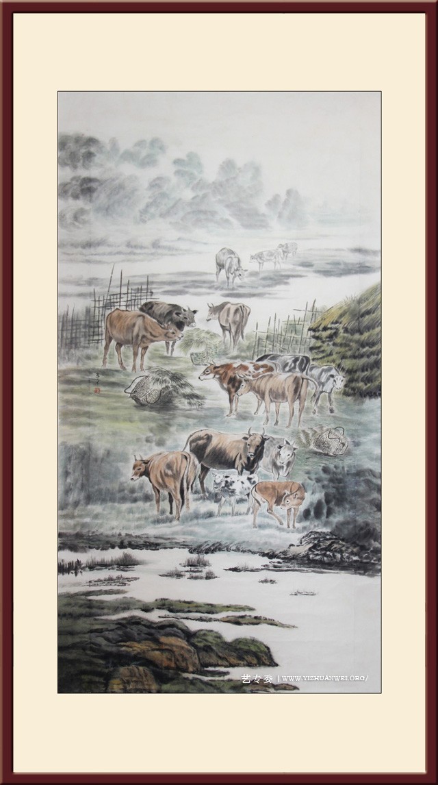 于华才作品《歇晌》尺寸：180cmx96cm-价格：每平尺30000元.jpg