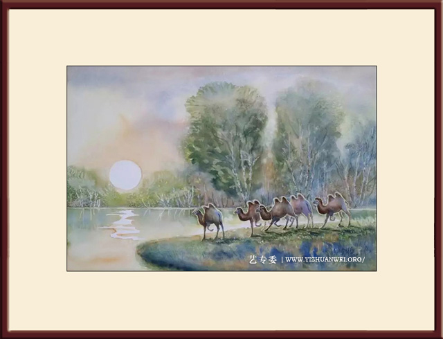 李保存作品-水彩画《晨沐》尺寸：75cmx55cm-价格：60000元一幅.jpg