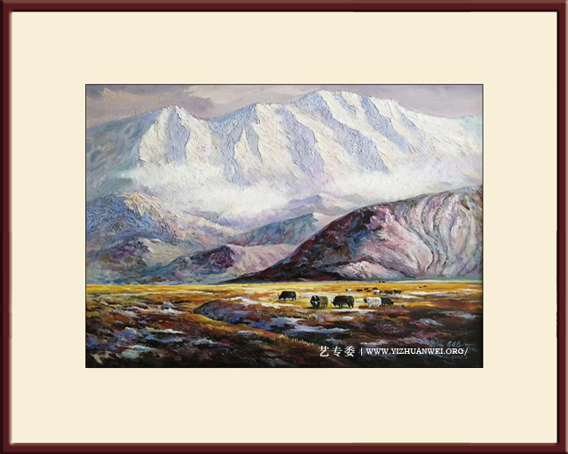李保存作品-油画《帕米尔之秋》尺寸：110cmx90cm-价格：每平米180000元.jpg