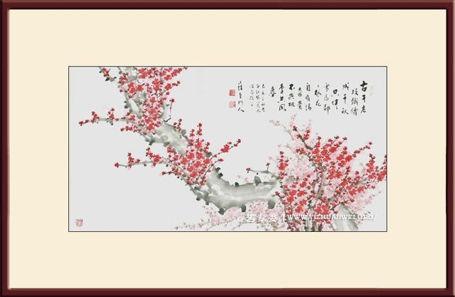 武开飞作品《梅花》尺寸：140cmx70cm-价格：每平尺5000元.jpg