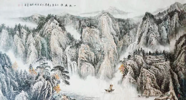 田传营作品《一帆风顺》规格：320x145cm.jpg