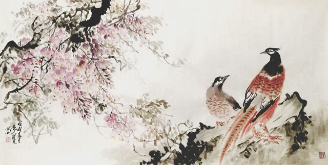 吴运光花鸟作品136x67cm.jpg