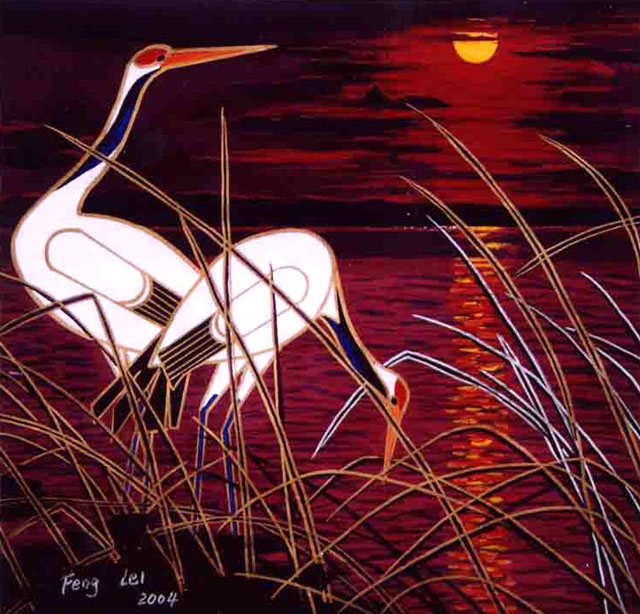 《晚情》47x48cm--2004年.jpg