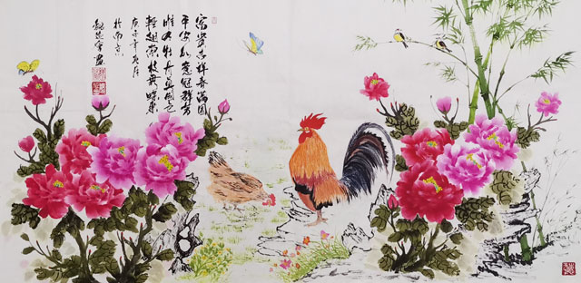 魏延会作品《富贵吉祥春满园》.jpg