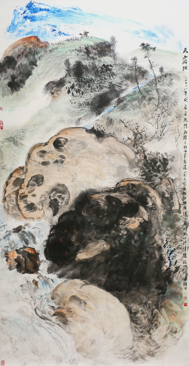 梁桂才作品《天山牧游》.jpg