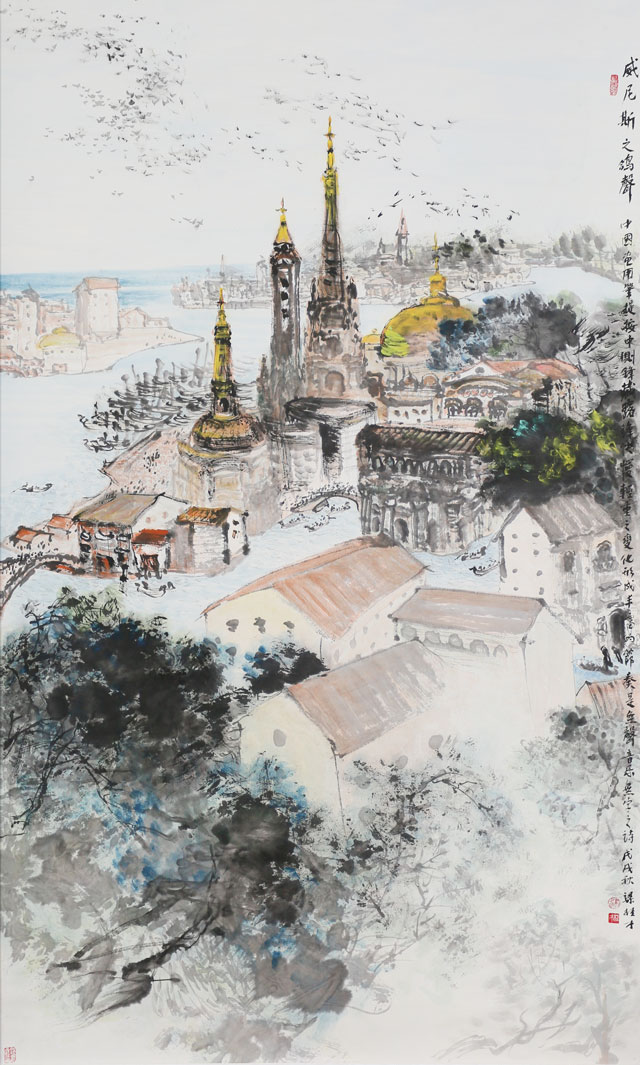 梁桂才作品《威尼斯之鸽声》.jpg