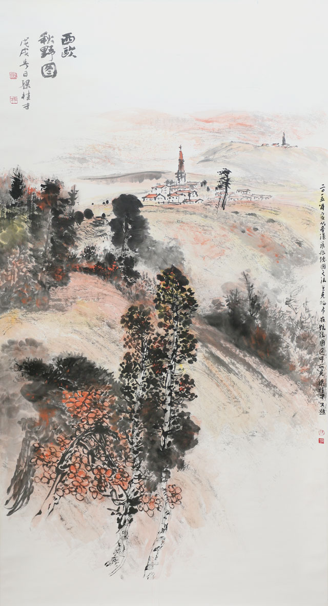 梁桂才作品《西欧秋野图》.jpg