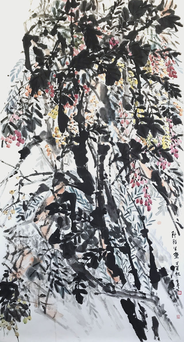 道金平作品205《阡陌生林》97x180cm,2017年。.jpg
