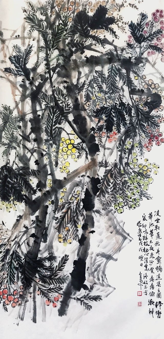道金平作品212《华木夜光》68x138cm,2018年。-(5).jpg